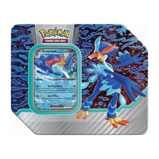Pokemon TCG Paldea Partners Tin with booster packs and foil promo card.