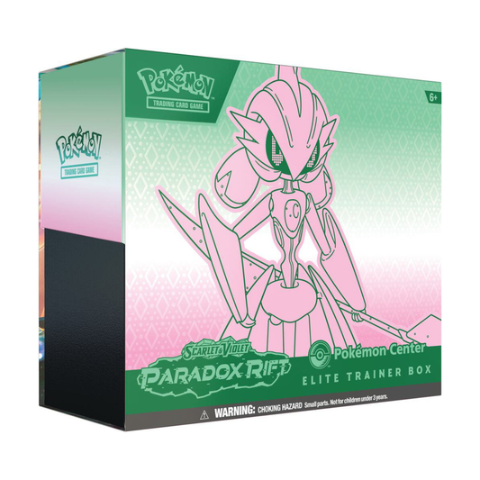 Pokemon TCG Scarlet Violet Paradox Rift Pokemon Center Elite Trainer Box with booster packs sleeves and accessories