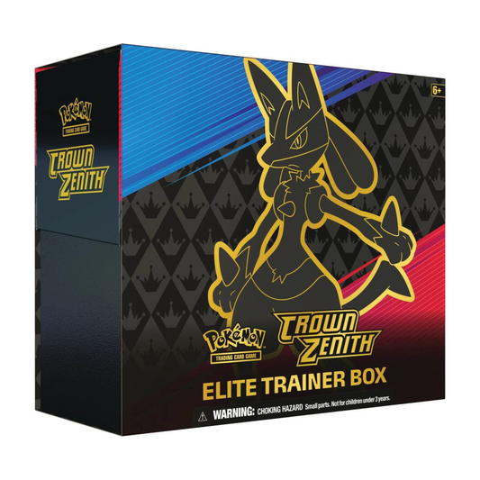 Pokemon TCG Crown Zenith Elite Trainer Box sealed with booster packs sleeves dice and promo card