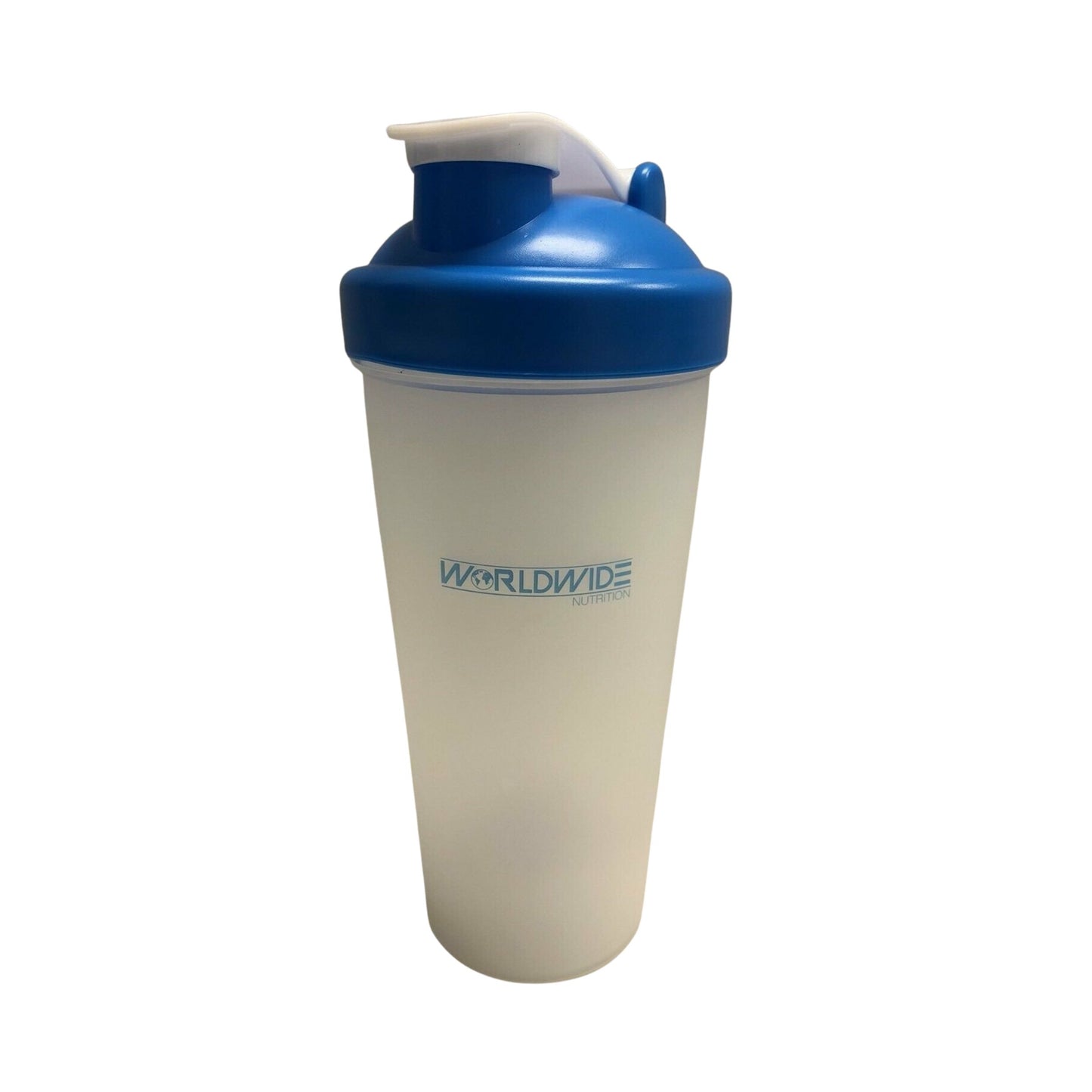 WORLDWIDE NUTRITION Blue Cap Shaker Bottle with Mixer Ball for protein shakes and supplement drinks