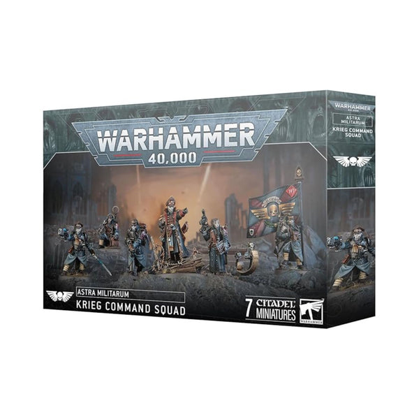 Warhammer 40K Astra Militarum Krieg Command Squad 7 Citadel miniatures unassembled