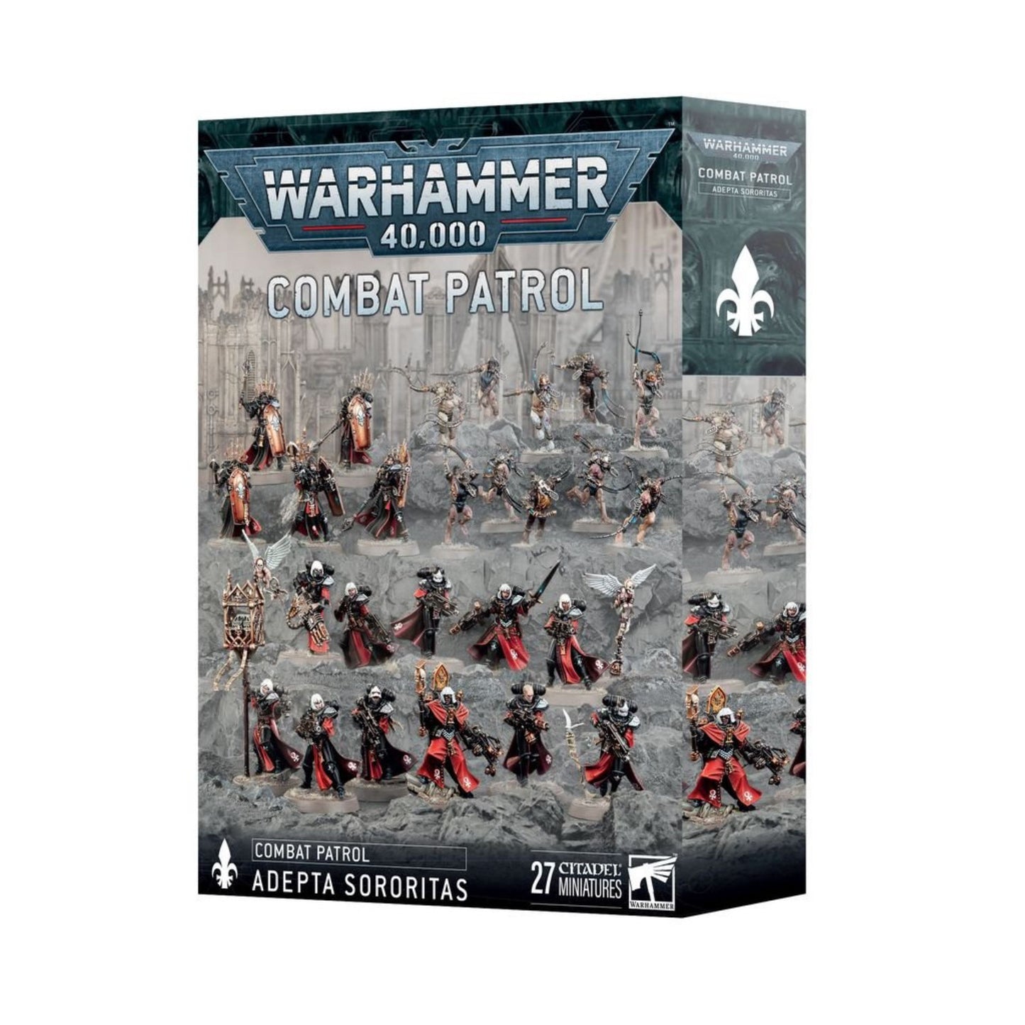 Warhammer 40K Combat Patrol Adepta Sororitas Army Set – 27 Multipart Plastic Miniatures, Sisters of Battle Warhammer 40,000 Starter & Expansion Box with Canoness and Celestian Sacresants (PRE-ORDER)