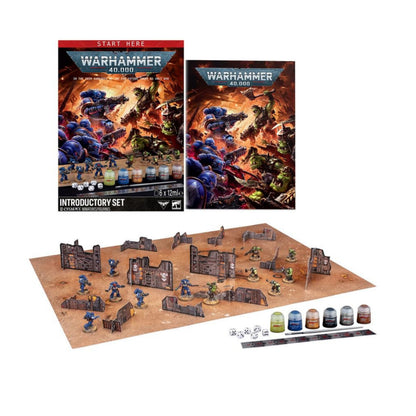 Warhammer 40000 Introductory Set with 12 Citadel miniatures paints hobby tools and beginner guides