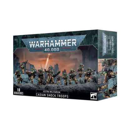 Warhammer 40K Astra Militarum Cadian Shock Troops - 10 Miniatures
