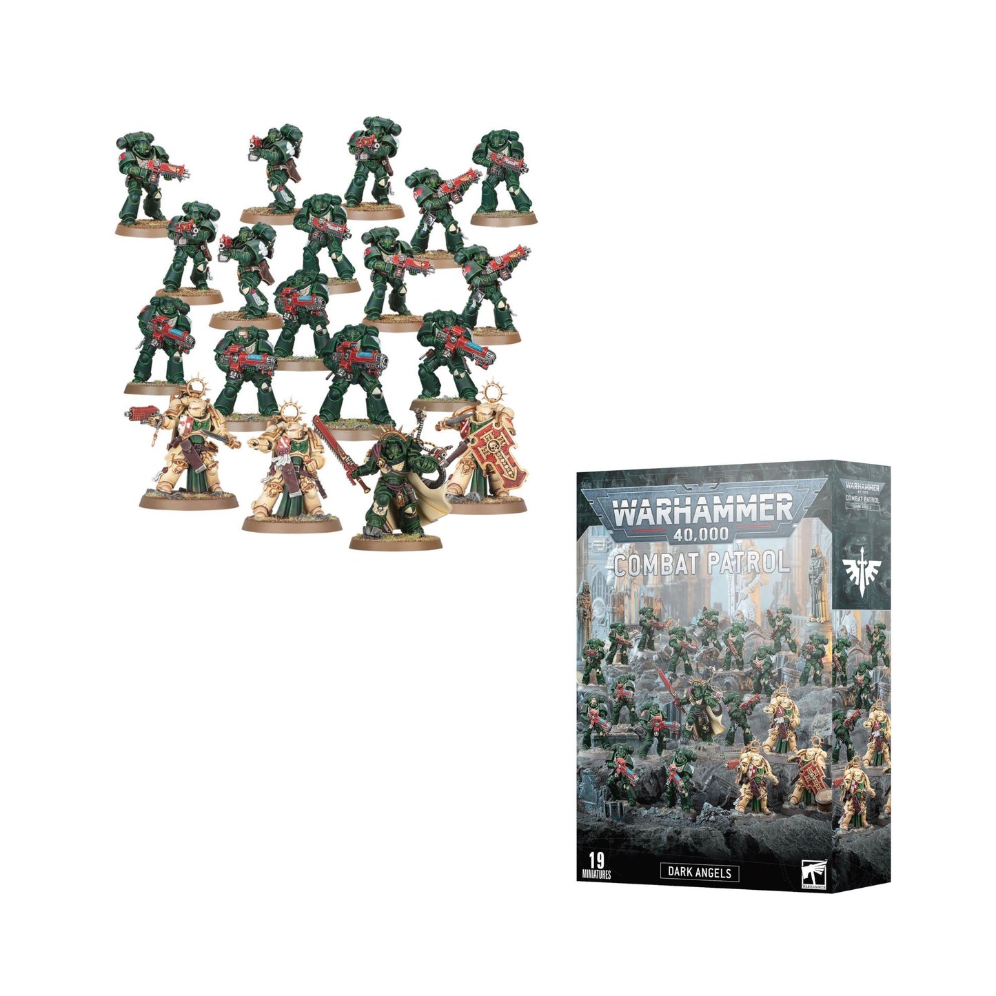 Games Workshop Warhammer 40,000 Combat Patrol Dark Angels Miniatures Set 19 Models