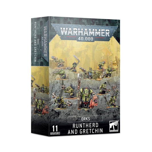 Warhammer 40k Orks Runtherd and Gretchin - 11 Miniatures