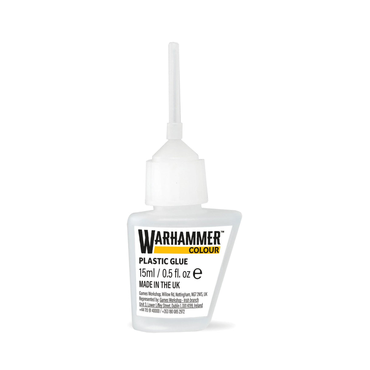 Warhammer Plastic Glue 0.5 Fl Oz miniature modeling adhesive for plastic miniatures