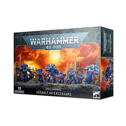 Warhammer 40,000 - Space Marines Assault Intercessors - 10 Miniatures