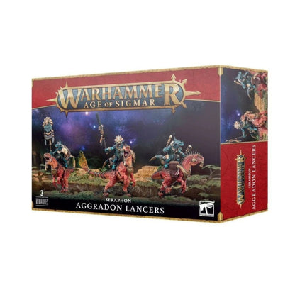 Age of Sigmar Seraphon Aggradon Lancers Miniatures - 3 Miniatures
