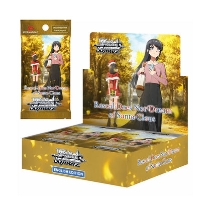 Weiss Schwarz Rascal Does Not Dream of Santa Claus Booster Box Display | 10 Packs per Display | 8 Cards per Pack | English Trading Card Game Sealed Box (PREORDER - Release Date October 23, 2026)