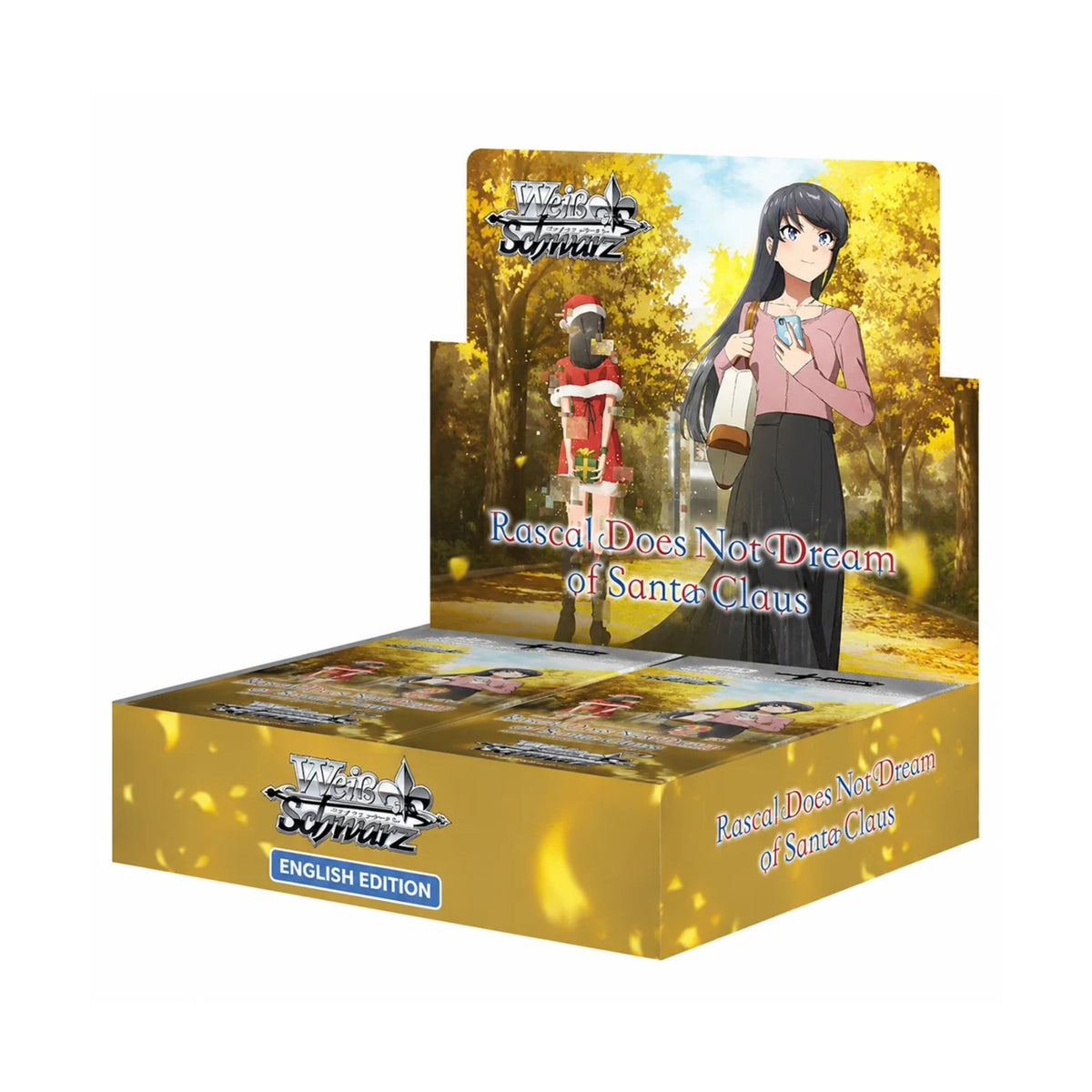Weiss Schwarz Rascal Does Not Dream of Santa Claus Booster Box Display | 10 Packs per Display | 8 Cards per Pack | English Trading Card Game Sealed Box (PREORDER - Release Date October 23, 2026)