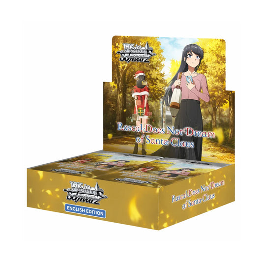 Weiss Schwarz Rascal Does Not Dream of Santa Claus Booster Box Display | 10 Packs per Display | 8 Cards per Pack | English Trading Card Game Sealed Box (PREORDER - Release Date October 23, 2026)