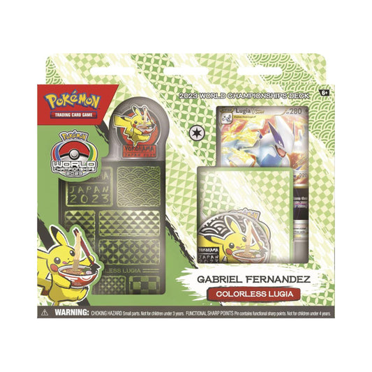 Pokemon TCG World Championship Deck 2023 Gabriel Fernandez Colorless Lugia Card Game Set