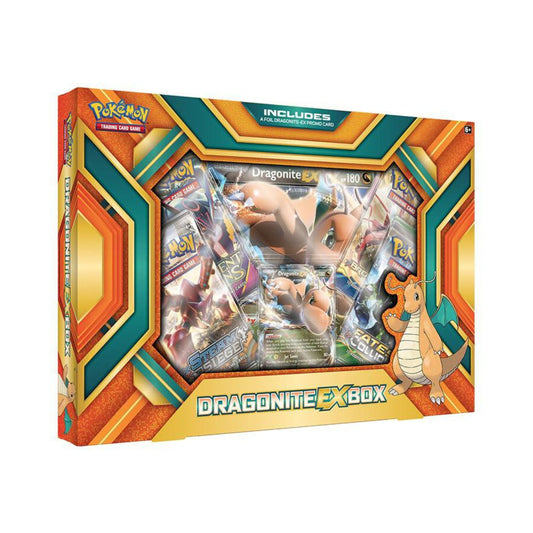 Pokemon TCG XY Evolutions Dragonite EX Box with Dragonite EX card and pokemon card packs.