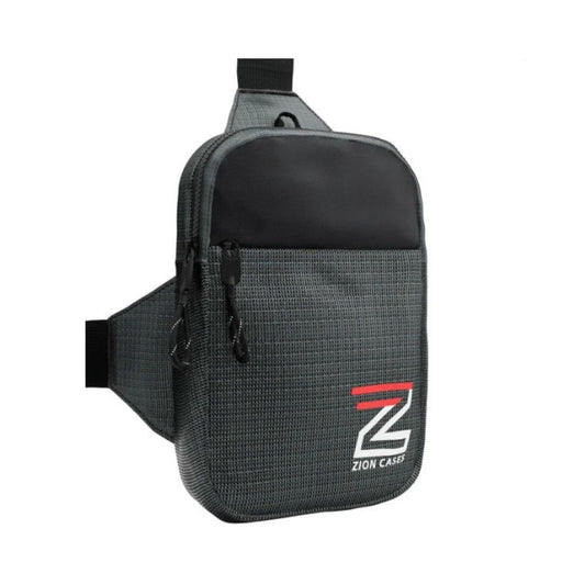 Zion Cases Sling 2.0 Premium Trading Card Bag (Gray)- Waterproof Travel Crossbody Storage Pack with TSA Lock & Padded Comfort Straps for Slabs (PRE-ORDER)