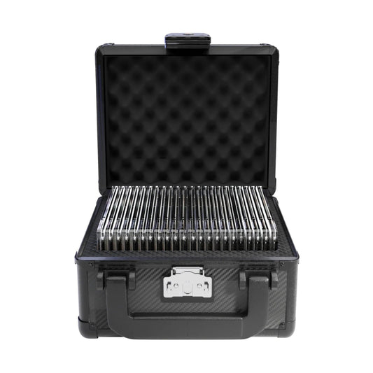 Zion Cases Slab Case GO – Carbon Fiber Black Trading Card Slab Case, Holds Up to 25 Graded Card Slabs, TSA-Approved Locking Mechanism, Protective Foam, Compact Travel & Storage Case (PRE-ORDER)