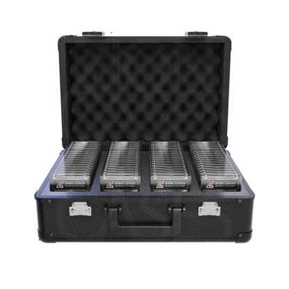 Zion Cases Slab Case XL Carbon Fiber Black – Premium Graded Card Storage Case, Holds Up to 172 Slabs, High-Grade Foam Protection, TSA-Approved Locks, Durable Collector Travel Case (PRE-ORDER)