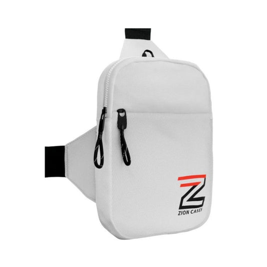Zion Cases Sling 2.0 Premium Trading Card Bag (White) - Waterproof Travel Crossbody Storage Pack with TSA Lock & Padded Comfort Straps for Slabs (PRE-ORDER)