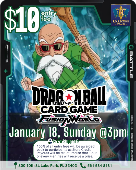 Dragon Ball Super Card Game Fusion World Tournament – January 18 (Sunday, 3:00 PM)