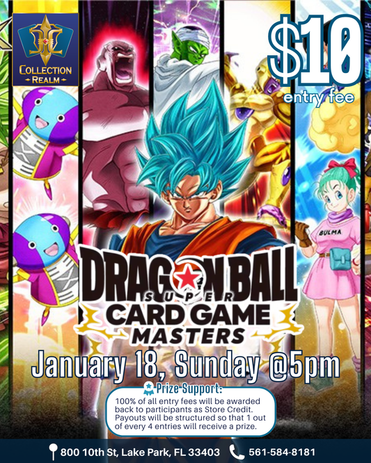 Dragon Ball Super Card Game Masters Tournament – January 18 (Sunday, 5:00 PM)