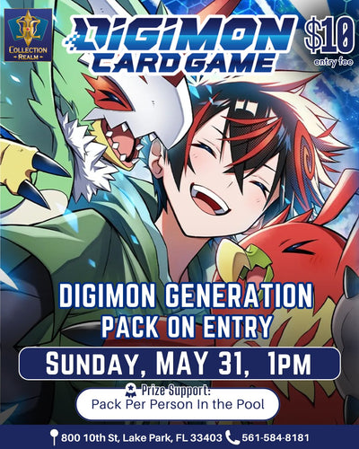Digimon Card Game Tournament – May 31 (Sun) 1PM