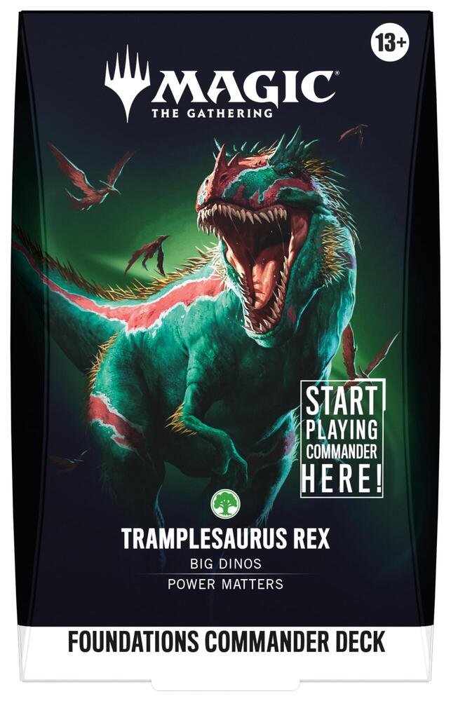Magic The Gathering Foundations Commander Deck Tramplesaurus Rex FDC, –  COLLECTION REALM