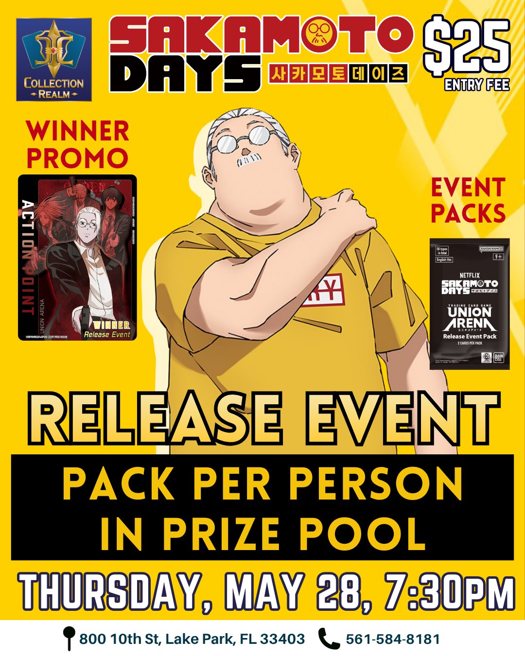 Union Arena TCG Sakamoto Days – May 28 (Thurs) 7:30PM