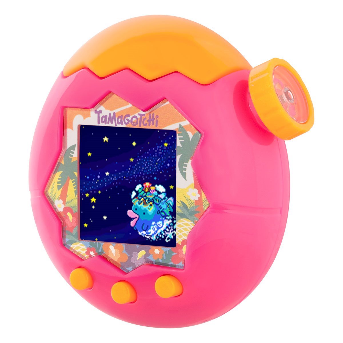 Tamagotchi Paradise Orange Tropics Digital Pet with Zoom Dial, Interactive Virtual Pet Care, Mini Games, Friend Connection Play, Unlockable Fields, Ages 6+ (PREORDER - Release Date Aug. 31, 2026)