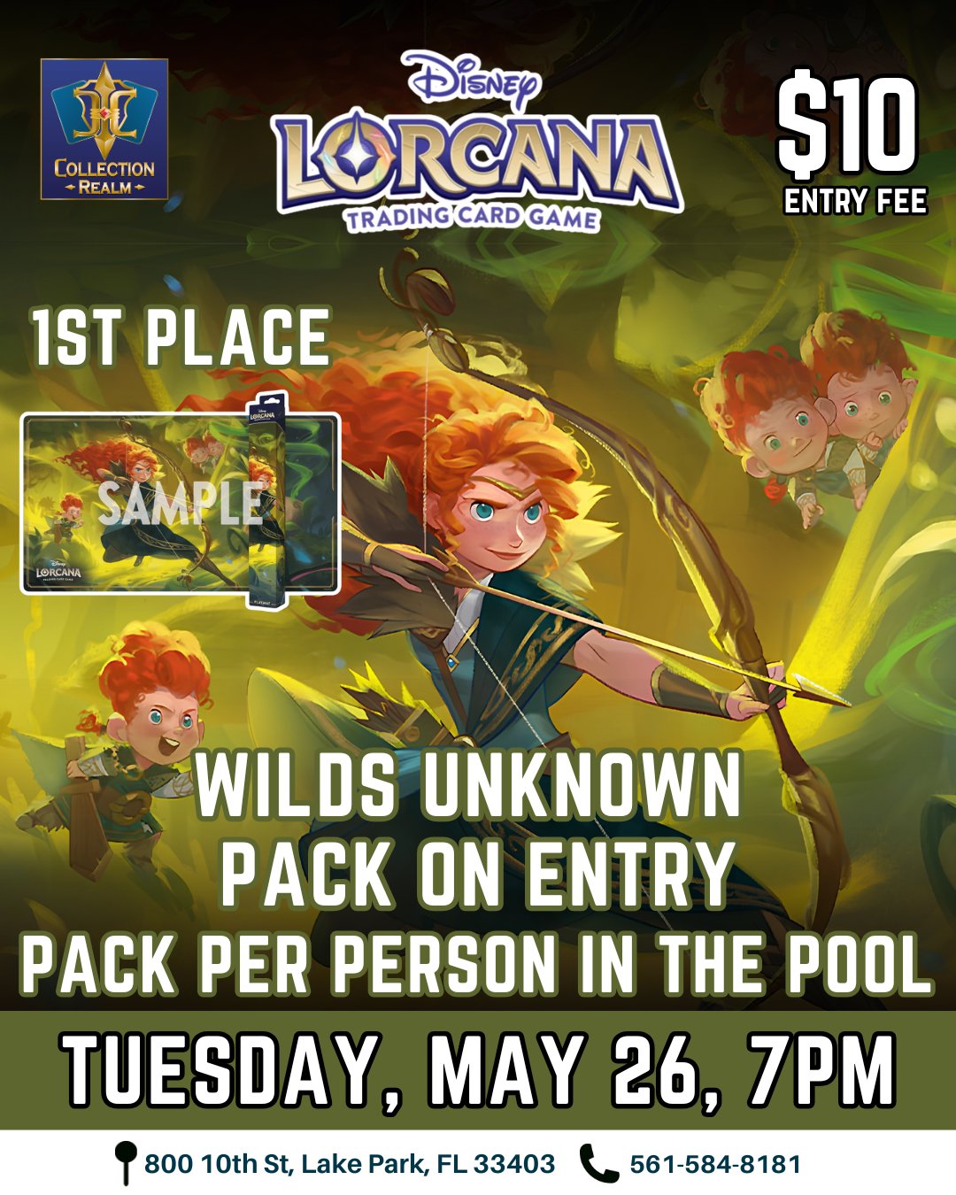 Disney Lorcana TCG Wild Unknown Tournament – May 26 (Tues) 7PM