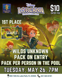 Disney Lorcana TCG Wild Unknown Tournament – May 26 (Tues) 7PM