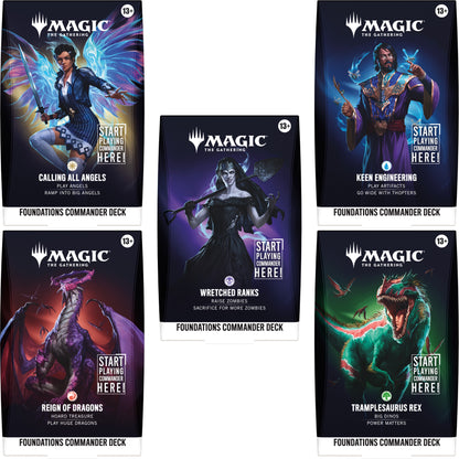 Magic: The Gathering Foundations Commander Deck Set of 5 - MTG Multipl COLLECTION REALM Magic: The Gathering Foundations Commander Deck Set of 5 - MTG Multipl COLLECTION REALM