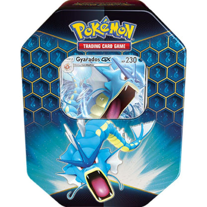Pokemon TCG Hidden Fates Gyarados Tin Trading Cards Collectible Card Game Set