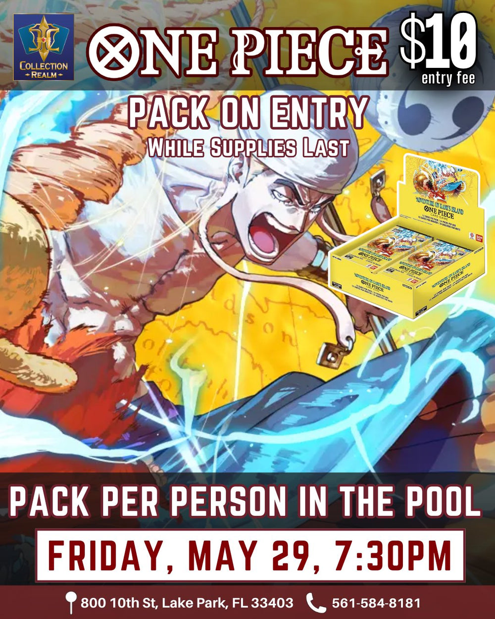 One Piece TCG Tournament – May 29 (Fri) 7:30PM