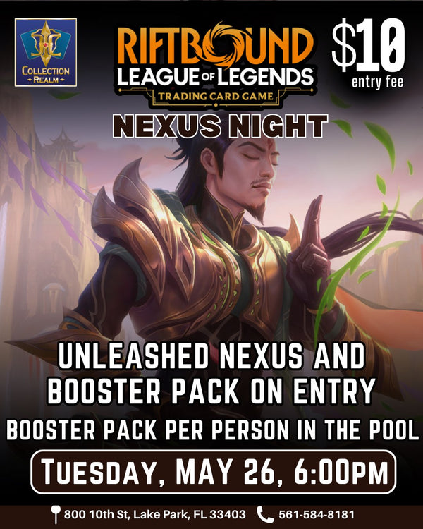 Riftbound LoL TCG Nexus Night Tournament – May 26 (Tues) 6PM