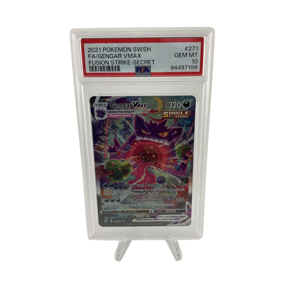 2021 Pokemon SWSH Fusion Strike Secret #271 FA Gengar VMAX PSA 10 GEM MINT