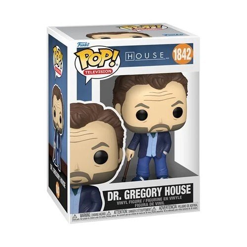 Dr. Gregory House #1842 Funko Pop! Television House - Approx. 4 1/4" Collectible Vinyl Figure Bundled with Display Box Protector Case - Estimated Arrival: Oct. 2025 (PRE-SALE)