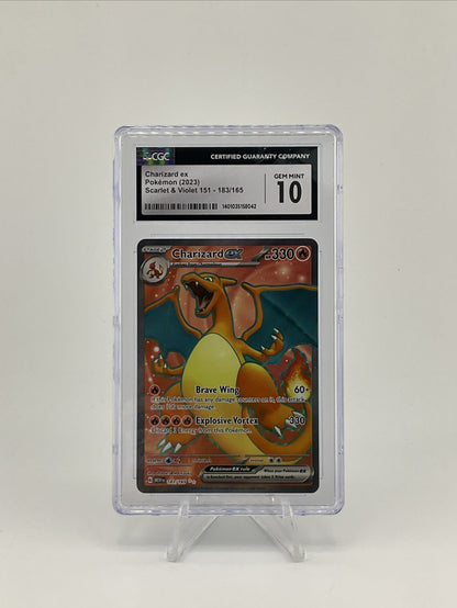 Pokemon TCG Charizard ex 183/165 Ultra Rare Scarlet & Violet 151 CGC 10