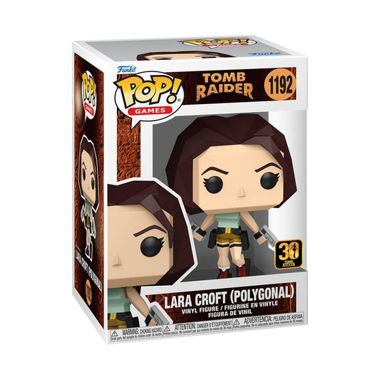 Lara Croft (Polygonal) #1192 Funko Pop! Games Tomb Raider Wave 3 - Approx. 4" Collectible Vinyl Figure Bundled with Display Box Protector Case