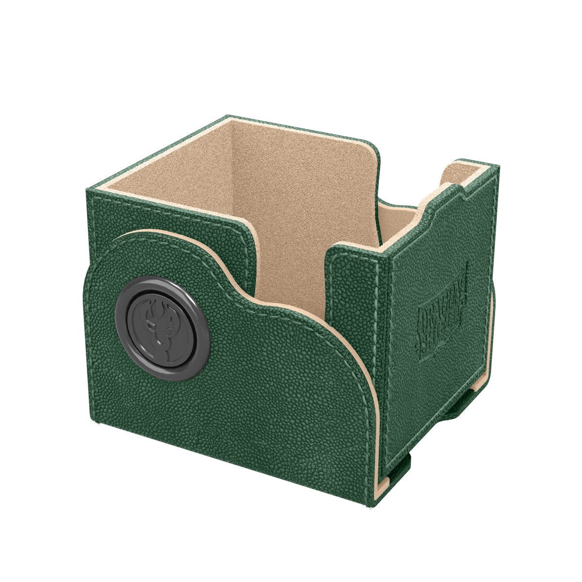 Dragon Shield Dragon Lock System Deck Box 100+ Green & Sand – Secure Magnetic Card Storage Case with Display Window, Holds 130 Single Sleeved Cards, TCG Deck Box for Trading Card Games (PREORDER - Release Date July 10, 2026)