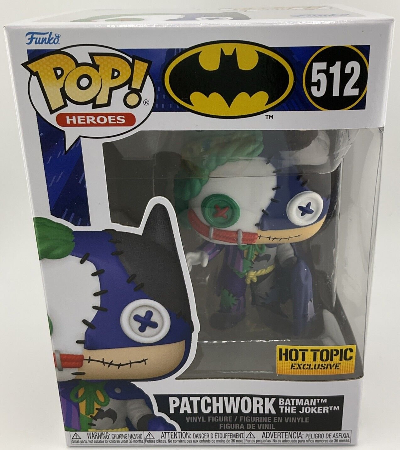 Funko Pop Patchwork Batman The Joker #512 Hot Topic Exclusive DC