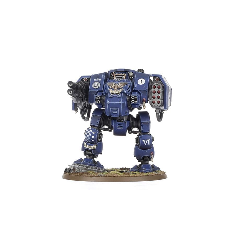 Warhammer 40K Space Marines Ballistus Dreadnought Miniature Model Kit – Heavy Weapons Combat Walker with Lascannons & Missile Launchers – Push-Fit Warhammer 40,000 Figure