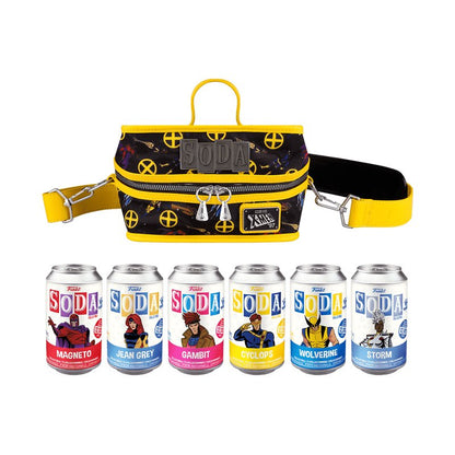 X-Men '97 Funko Soda! Marvel – 6-Piece Set of Approx. 4" Vinyl Figures in Collectible Soda Cans (Chance of 1 Chase Variant) with an 8" Cooler Bag