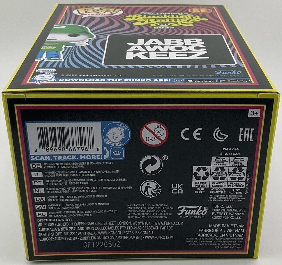 Funko Pop 2022 Fundays Jabbawockeez Green Blacklight Battle LE 2000