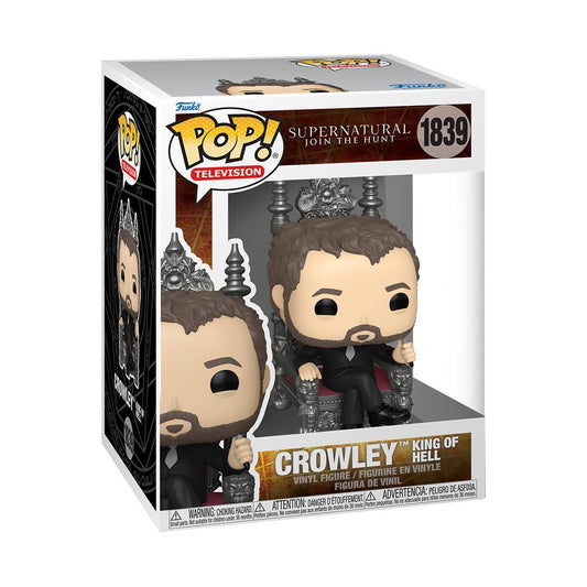 Crowley King of Hell Throne Premium #1839 Funko Pop! Television Supernatural Join The Hunt - Approx. 4 1/2" Collectible Vinyl Figure Bundled with Display Box Protector Case - Estimated Arrival: Jan. 2026 (PRE-SALE)