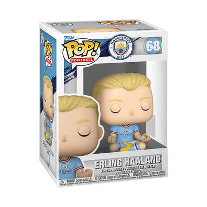 Erling Haaland #68 Funko Pop! Football Manchester City - Approx. 3 1/2" Collectible Vinyl Figure Bundled with Display Box Protector Case - Estimated Arrival: Sept. 2025 (PRE-SALE)