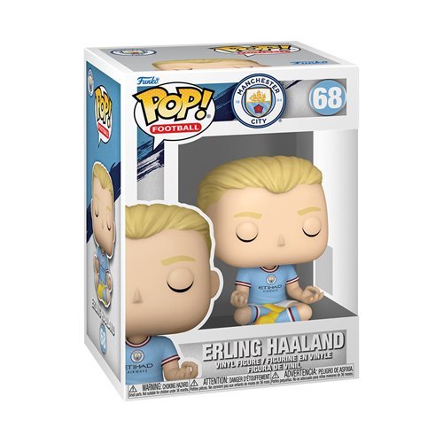 Erling Haaland #68 Funko Pop! Football Manchester City - Approx. 3 1/2" Collectible Vinyl Figure Bundled with Display Box Protector Case - Estimated Arrival: Sept. 2025 (PRE-SALE)