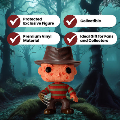 Freddy Krueger Funko Pop! Movies: A Nightmare on Elm Street - Approx. 3 3/4" Horror Collectible Vinyl Figure #02 with Display Box Protector Case