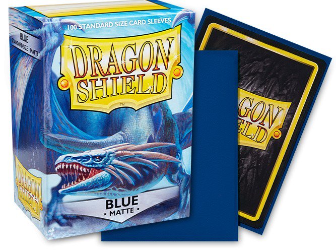 Dragon Shield Standard Matte Card Sleeves Blue 100 Count | Textured Trading Card Protector Sleeves for MTG, Pokémon, Lorcana, Flesh and Blood | Durable Standard Size Deck Protection (PRE-ORDER)