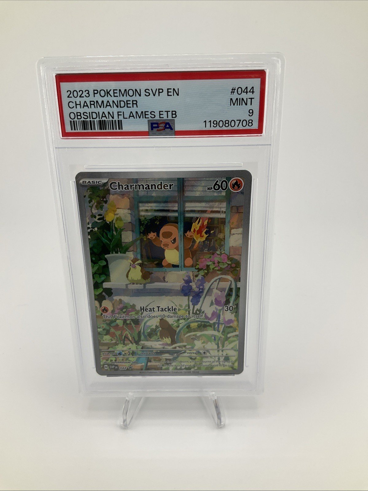 2023 POKEMON SVP EN-SV OBSIDIAN FLAMES ETB PROMO #044 CHARMANDER PSA 9 Mint