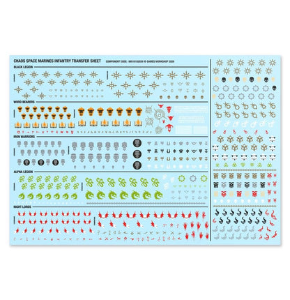 Warhammer 40,000 Chaos Space Marines Mutilators – 3 Multipart Plastic Miniatures with Interchangeable Weapons, Chaos Space Marines Army Unit, Citadel 50mm Bases & Transfer Sheet